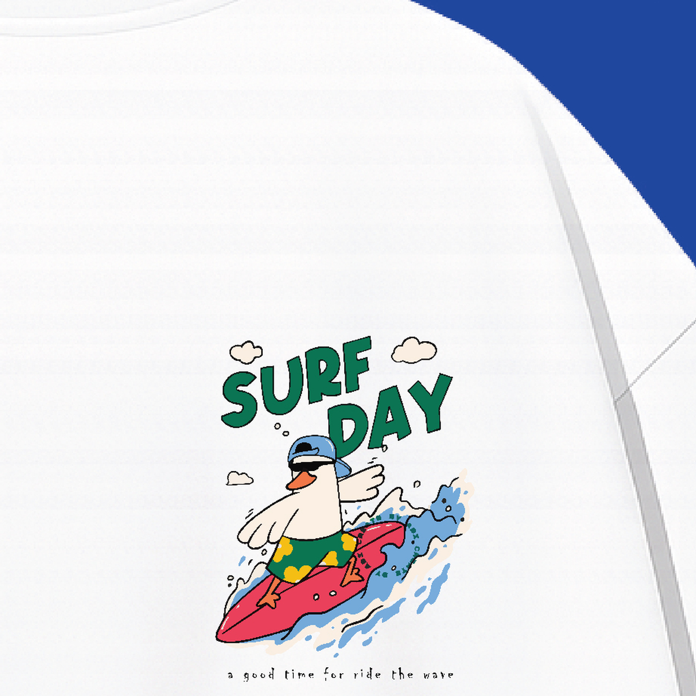 نمای نزدیک طرح تیشرت سفید طرح کارتونی کد 2