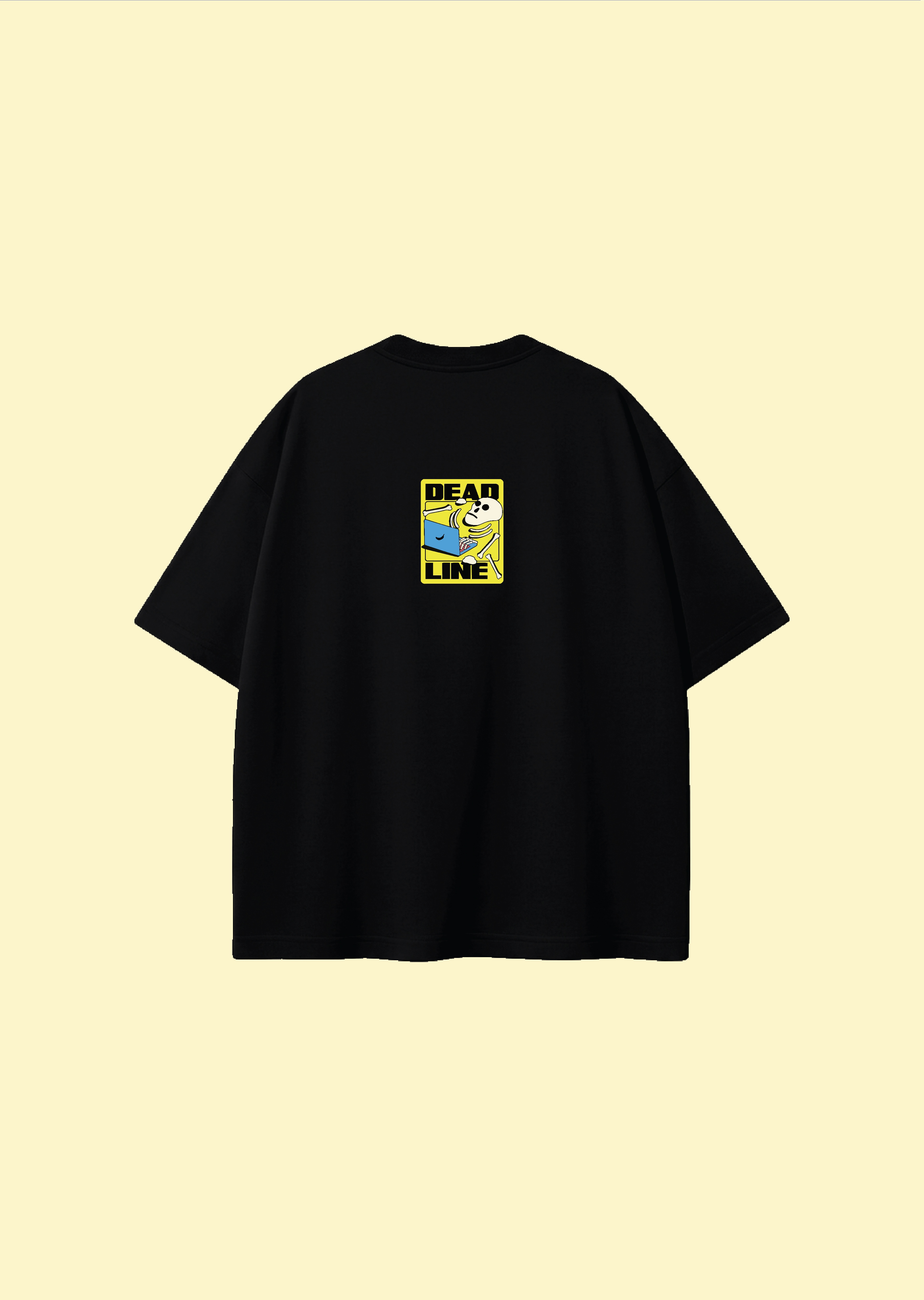 تیشرت مشکی طرح Dead line