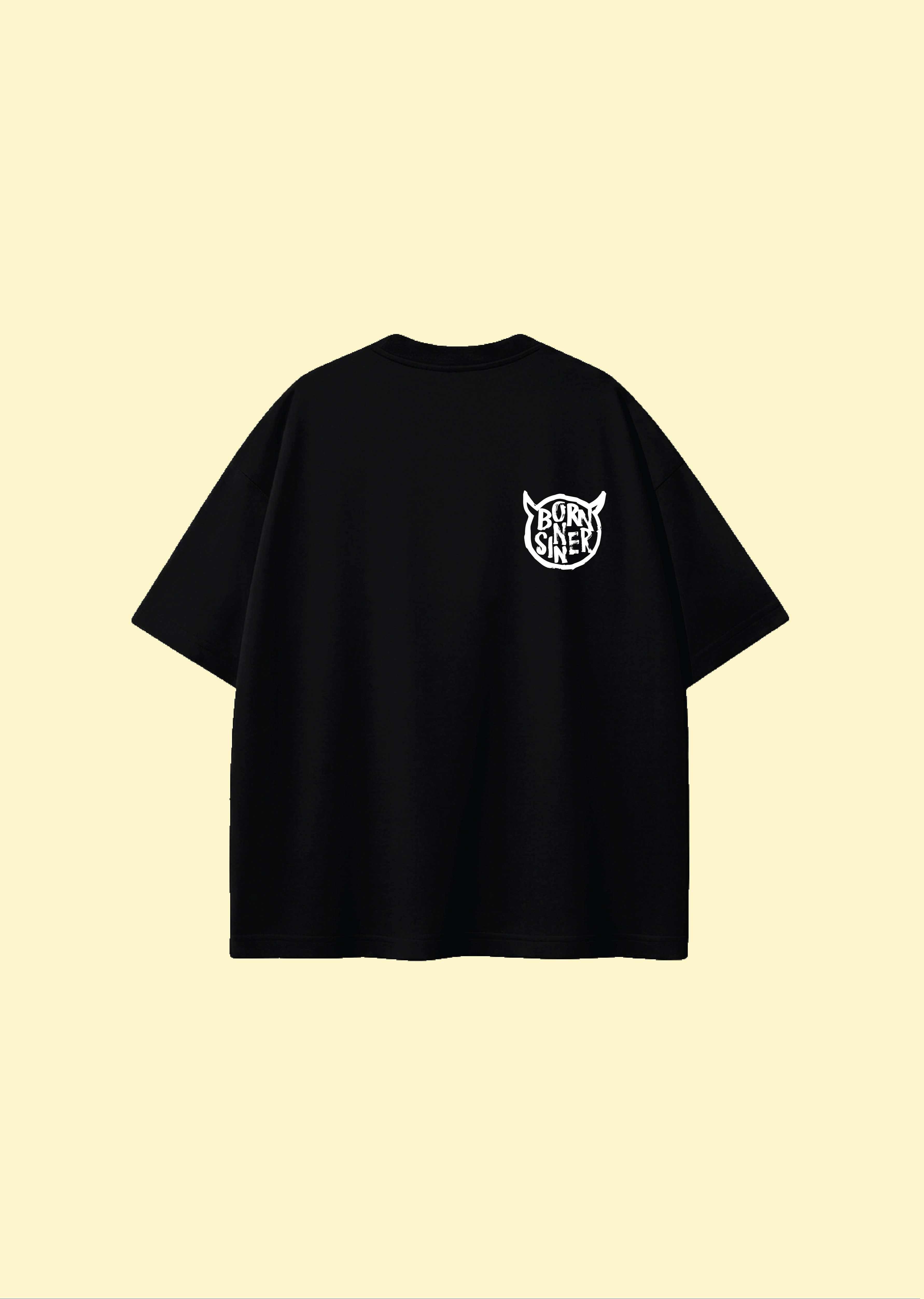 تیشرت مشکی طرح نوشته Born sinner