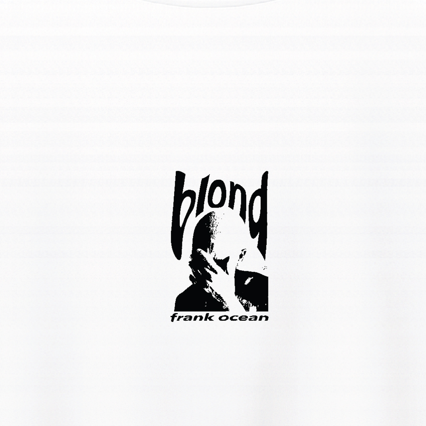 نمای نزدیک طرح تیشرت سفید طرح Blond Frank Ocean کد 2